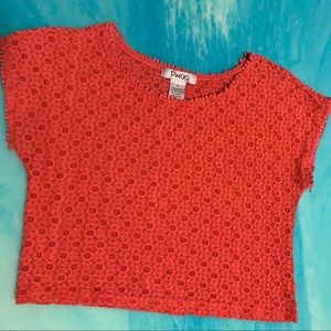 Beautiful coral top/crop top